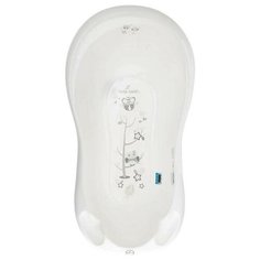 Tega Baby Ванна детская «Совы» с термометром, 102 см, цвет серый