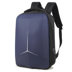 Рюкзак MyPads M-1946 из водонепроницаемого ПВХ для ноутбука Macbook Pro Air Xiaomi Lenovo HP Asus 15.6 / 16 / 17 / 17.3 дюйма корейский современный дизайн ранец с USB и кодовым замком большой емкости вместительный мужской для студентов синего цвета