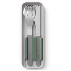 Набор столовых приборов в футляре MB Slim Box, зеленый, 3 шт. Monbento