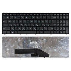 Клавиатура для ноутбука Asus K50, K60, K70 черная, с рамкой