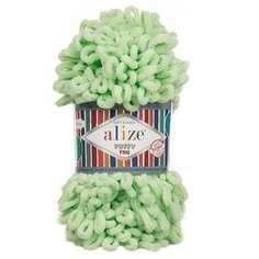 Пряжа Alize Puffy Fine (Пуффи Файн) 516 пастельно-зеленый 100% микрополиэстер 100г 14м 5шт