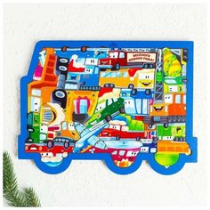 Лесная мастерская Головоломка «Машинки спешат на праздник»