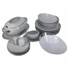 Столовый сервиз на 6 персон 26 предметов Thun "Лоос /Платиновые полоски" / 232078 Thun1794