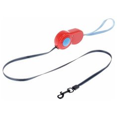 Пижон Рулетка эргономичная в ладонь, поводок-лента со светоотражающей прошивкой, 3 м, до 12 кг, микс