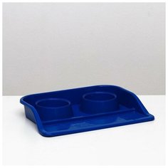 ZOO PLAST Миски с лотком "Феликс" 0,3 л, 41 x 30 x 6 см, микс цветов