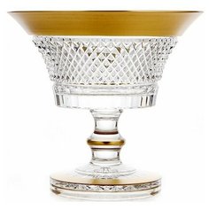 Ваза для конфет 15,5 см н/н Glasspo "Фелиция /Хрусталь матовое золото" 60097 / 101566