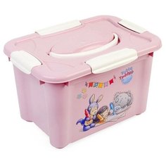 Пластишка Контейнер универсальный с ручкой и аппликацией ME TO YOU, цвет розовый, 5,5 л Бытпласт