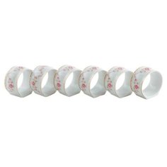 Кольцо для салфетки 6 шт Leander "Соната /Розовый цветок" / 024001