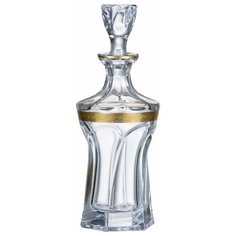Графин для виски 600 мл Crystalite Bohemia "Аполло /Золото 43373" / 028655