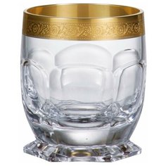 Стаканы для виски 250 мл 6 шт Crystalite Bohemia "Сафари /Матовое золото /430469" / 036818