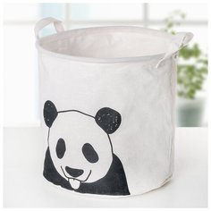 Доляна Корзина универсальная «Панда», 30×30×30 см, цвет белый