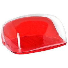 Хлебница кристалл малая, красный прозрачный Idea (М Пластика)