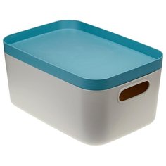 Коробка инфинити 6,2 л с крышкой, цвет серо-голубой Idea (М Пластика)