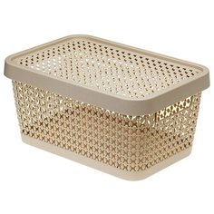 Коробка пирула 4,5 л с крышкой, цвет латте Idea (М Пластика)