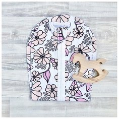 Многоразовые пеленки Mjolk Spring Blossoms 3-6 кг белый/черный/розовый 1 шт.