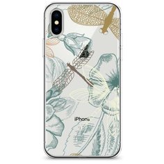 Силиконовый чехол "Тени стрекоз" на Apple iPhone XS Max / Айфон XS Max Case Place