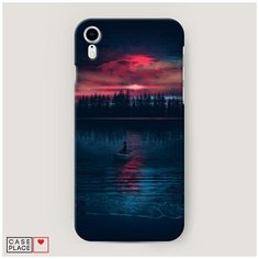 Чехол Пластиковый iPhone XR (10R) Лодка в закате Case Place