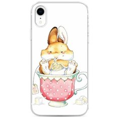 Силиконовый чехол "Заяц в кружке" на Apple iPhone XR / Айфон XR Case Place