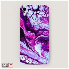 Чехол Пластиковый iPhone XR (10R) Розовый флюид арт Case Place