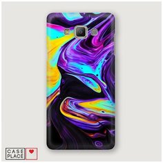 Чехол Пластиковый Samsung Galaxy A5 Фиолетовый флюид арт Case Place