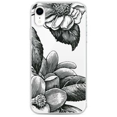 Силиконовый чехол "Цветы тату" на Apple iPhone XR / Айфон XR Case Place