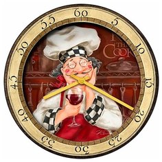 SvS Настенные часы SvS 3001121 Kitchen Довольный повар СВС