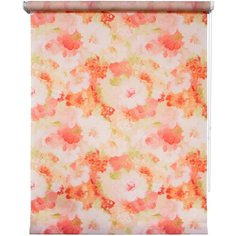 8942. Рулонная штора 100х175 Пионы розовый Уют