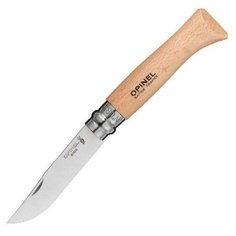 Нож Opinel №8, нержавеющая сталь, рукоять из бука, чехол, картонная коробка