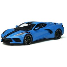 Maisto Машинка металлическая Chevrolet Corvette Stingray Coupe (High Wing) 2020, 1:18, синяя