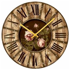 SvS Настенные часы SvS 3501071 Loft Розовые розы СВС