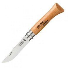 Нож Opinel №6, углеродистая сталь, рукоять из дерева бука, блистер