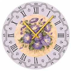 SvS Настенные часы SvS 3001032 Flowers Фиолетовые цветы СВС