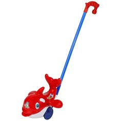 Каталка детская "Дельфин", игрушка развивающая для малышей, каталка на палочке, игрушка с палочкой, в/п 20х10х13 см Play Smart