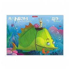 Альбом для рисования А4 40 листов ErichKrause Поехали!, клеевое скрепление