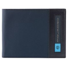 Кошелек Piquadro Bios, синий, 12,5x9x2 см