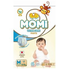 MOMI Подгузники-трусики MOMI Ultra Care, M (6-10 кг), 58 шт