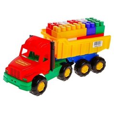 Полесье Машина «Фаворит» и конструктор «Строитель», 17 деталей, микс