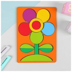 Лесная мастерская Головоломка "Мой цветочек", крашеное дерево