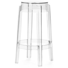 Полубарный стул Crystal Round прозрачный Storeforhome