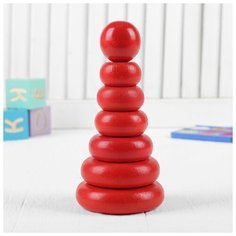 Краснокамская игрушка Пирамидка «Одноцветная» микс