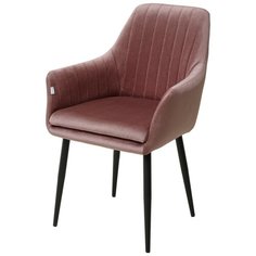Стул роден ( 4 шт. ) мягкий, для кухни, для гостиной, велюр, цвет - сиреневый, на черном металлическом каркасе, со спинкой / Blitz 08 / (М Сити) M-City