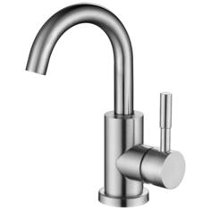 Смеситель для раковины Oute T403, T40301, средний излив, гайка, нержавеющая сталь