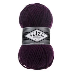 Пряжа Alize Superlana Maxi (Суперлана Макси) 111 сливовый 75% акрил, 25% шерсть 100г 100м 5шт