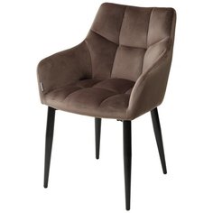 Стул HECTOR Latte / 2 шт. / Латте, велюр, черный металлический каркас / для кухни, для гостиной / BLUVEL-38 / M-City