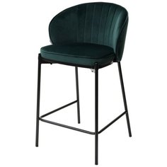 Стул WENDY ( 2 шт. ) мягкий, для кухни, для гостиной, велюр, цвет - зеленый, на черном металлическом каркасе, со спинкой / BLUVEL-78 / (М Сити) M-City