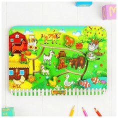 WoodLand Toys Лабиринт - пара «Животные и их детёныши»