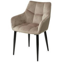 Стул HECTOR Beige / 2 шт. / Бежевый, велюр, черный металлический каркас / для кухни, для гостиной / BLUVEL-40 / M-City