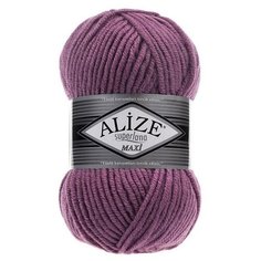 Пряжа Alize Superlana Maxi (Суперлана Макси) 28 яркая сухая роза 75% акрил, 25% шерсть 100г 100м 5шт