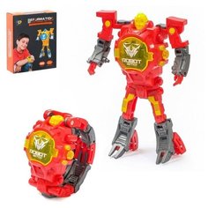 DADE TOYS Робот «Часы», трансформируется в часы, работает от батареек, цвет красный