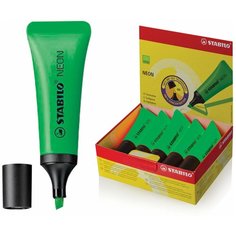Текстовыделитель STABILO "Neon", зеленый, линия 2-5 мм, 72/33